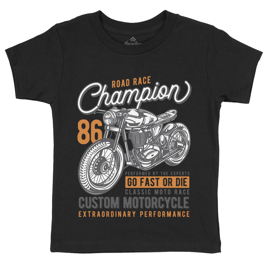 Champion Kids Organic Crew Neck T-Shirt Motorcycles B830