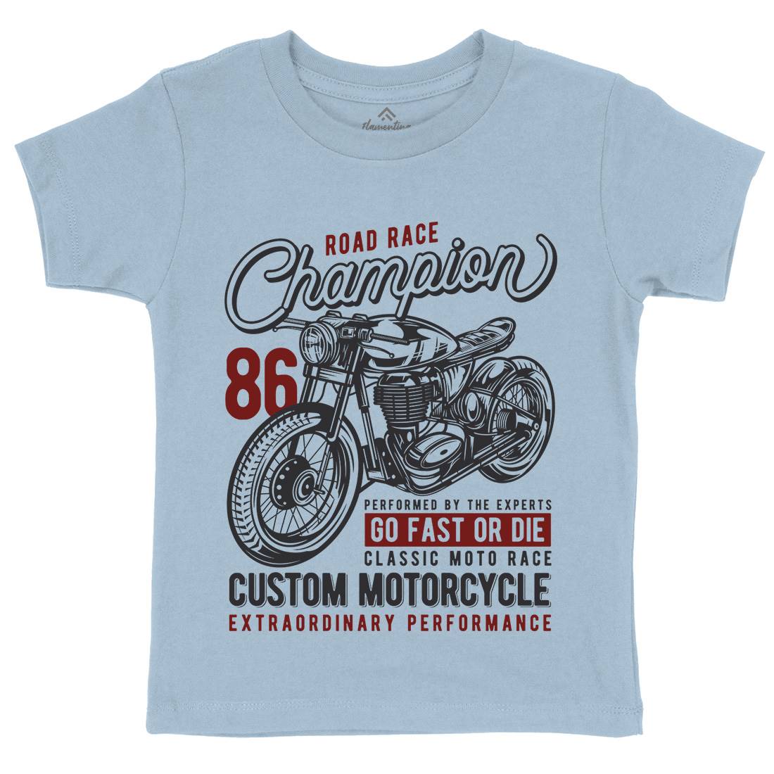 Champion Kids Organic Crew Neck T-Shirt Motorcycles B830
