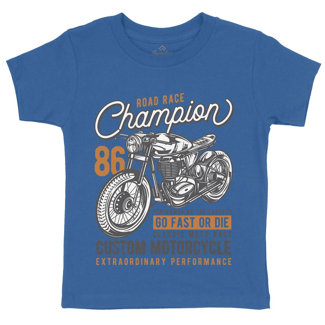 Champion Kids Crew Neck T-Shirt Motorcycles B830