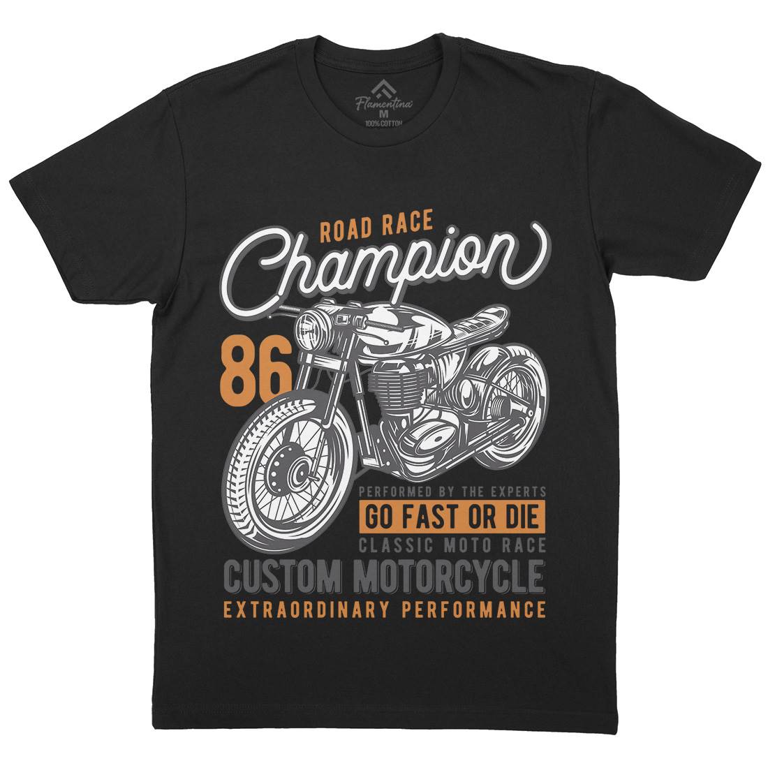 Champion Mens Organic Crew Neck T-Shirt Motorcycles B830