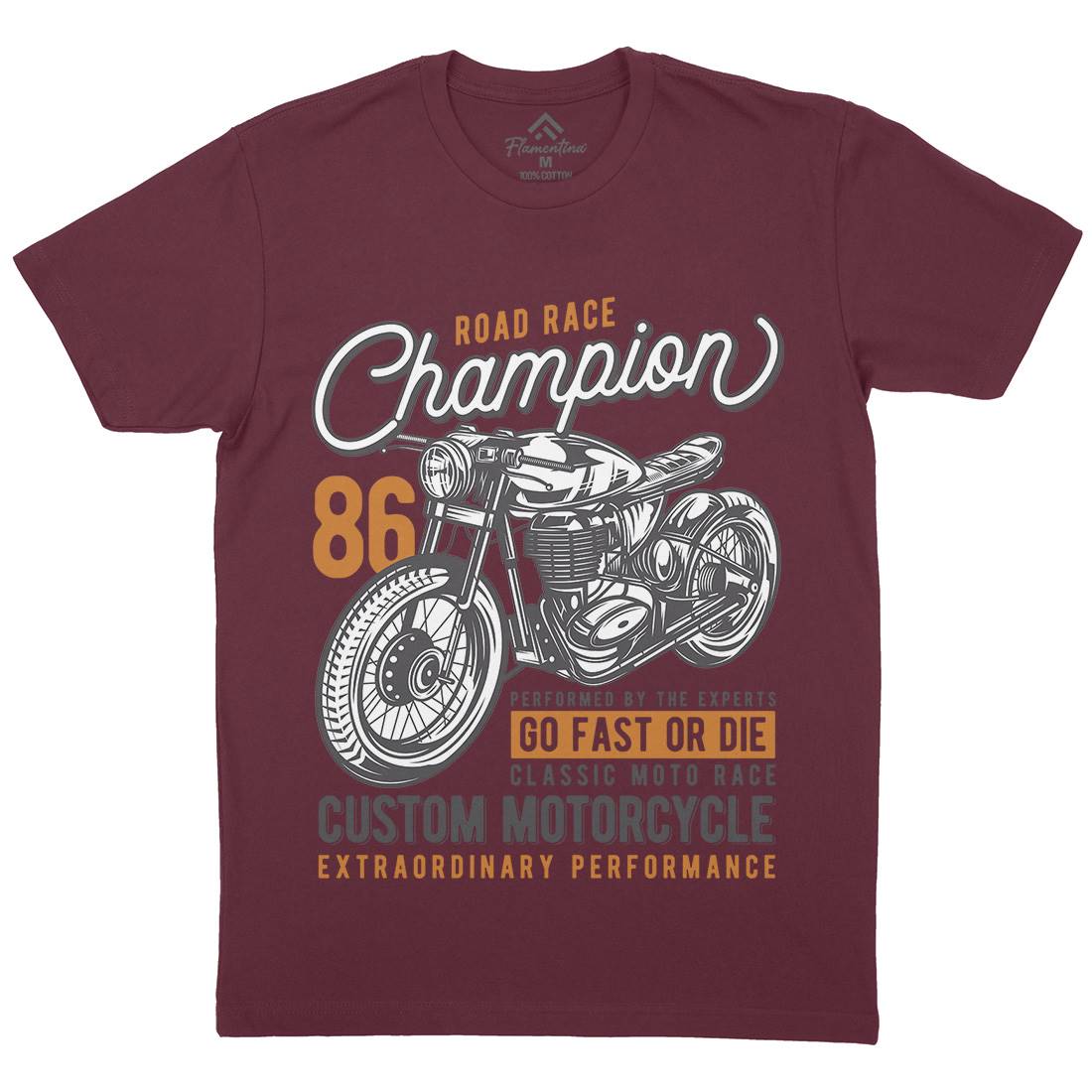 Champion Mens Organic Crew Neck T-Shirt Motorcycles B830