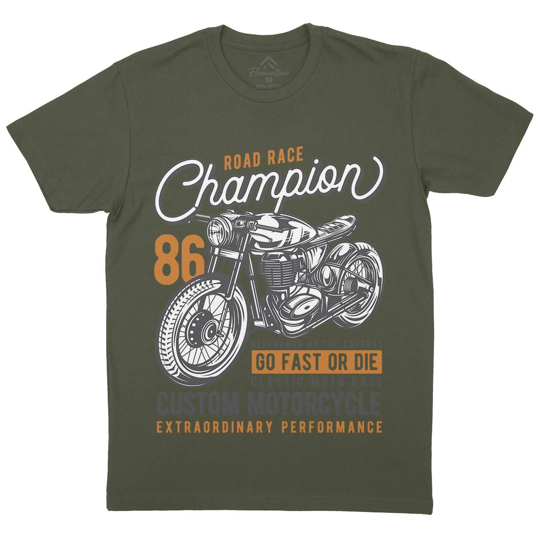 Champion Mens Crew Neck T-Shirt Motorcycles B830