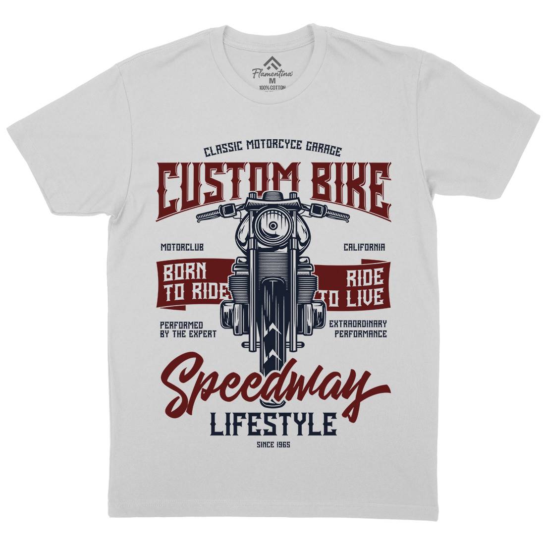 Speedway Mens Crew Neck T-Shirt Motorcycles B831