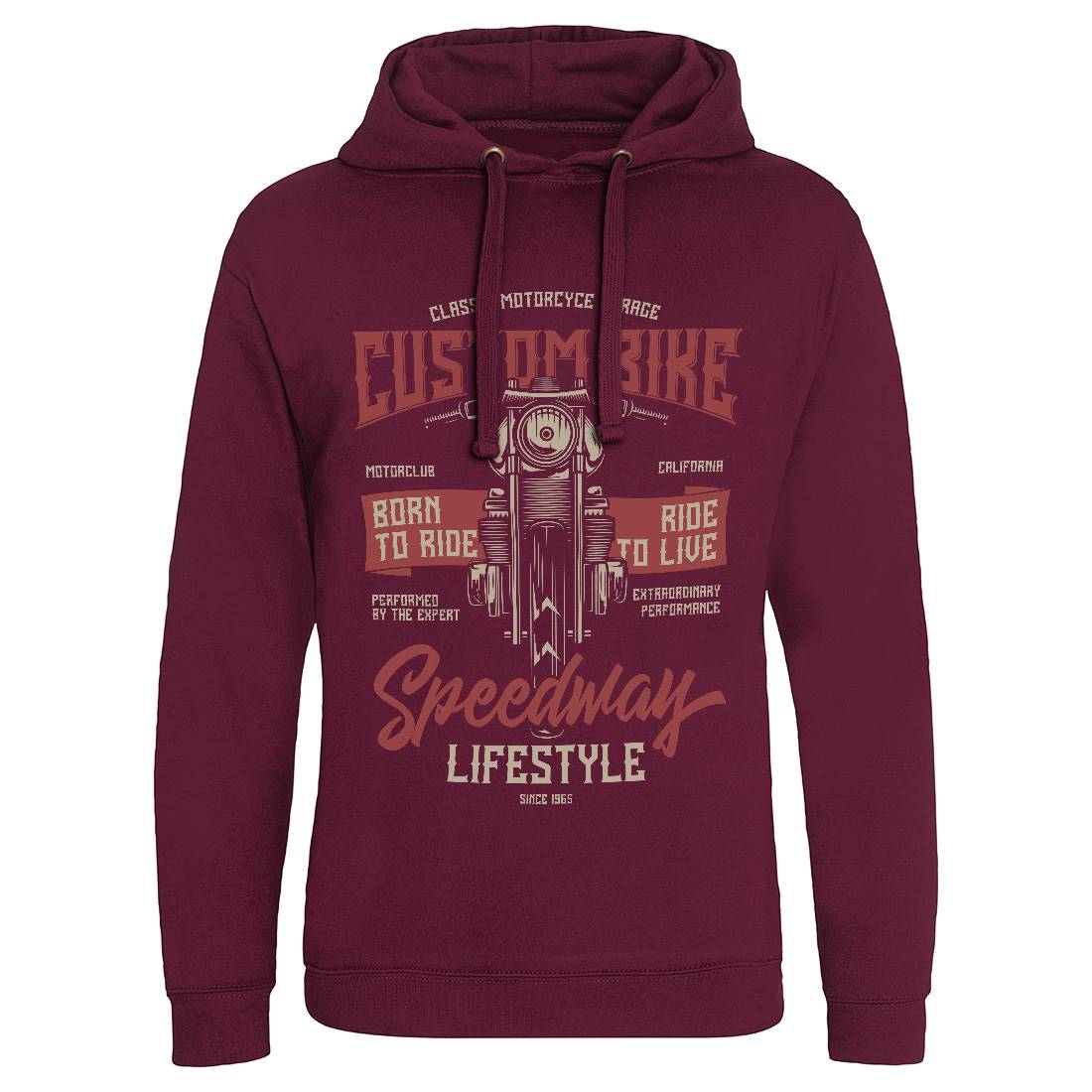 Speedway Mens Hoodie Without Pocket Motorcycles B831