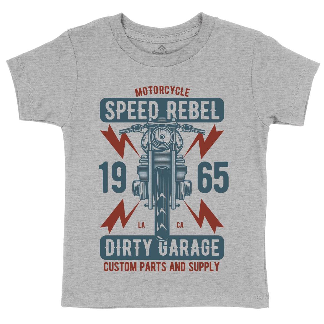 Speed Rebel Kids Crew Neck T-Shirt Motorcycles B832