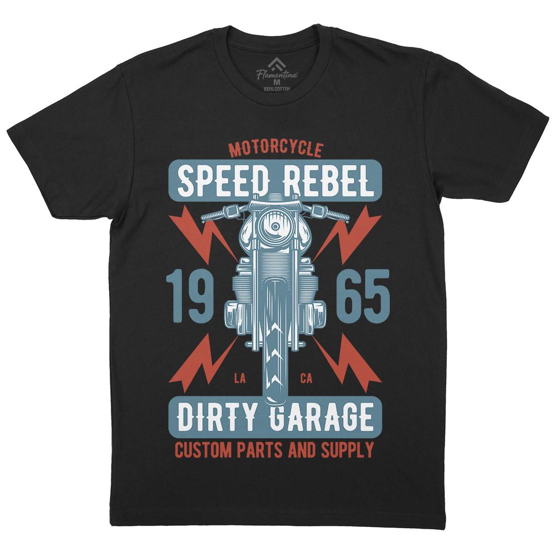 Speed Rebel Mens Crew Neck T-Shirt Motorcycles B832