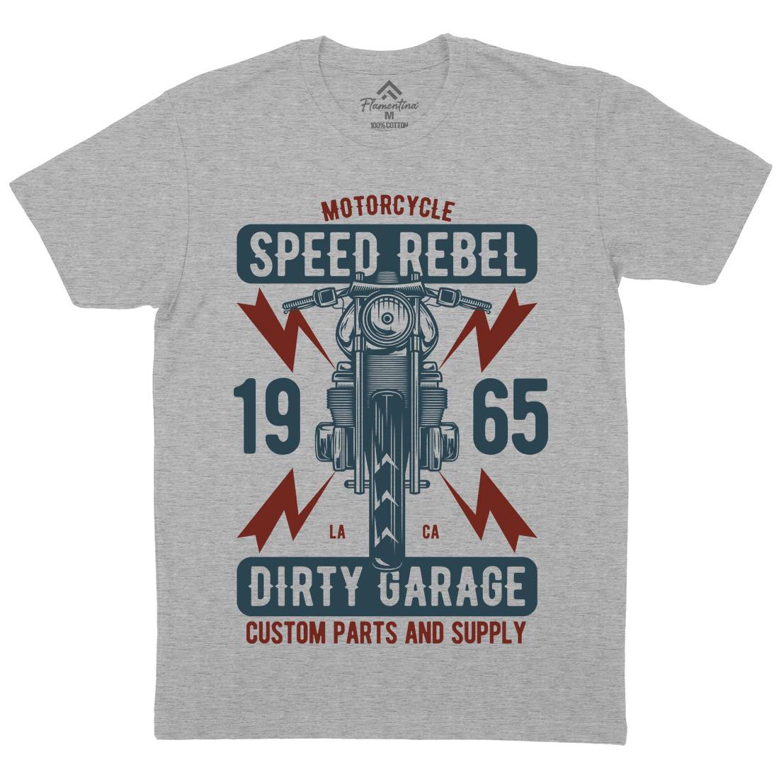 Speed Rebel Mens Crew Neck T-Shirt Motorcycles B832