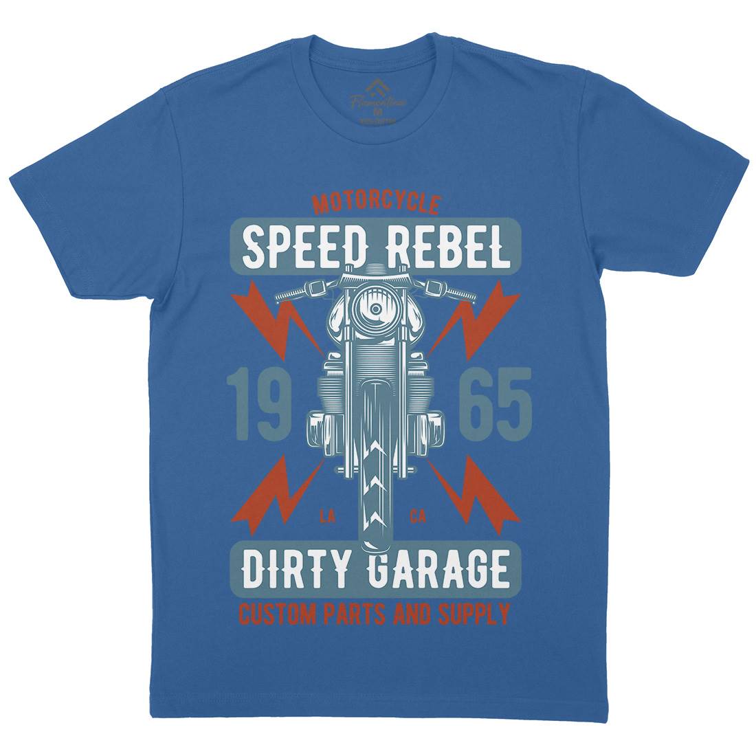 Speed Rebel Mens Organic Crew Neck T-Shirt Motorcycles B832