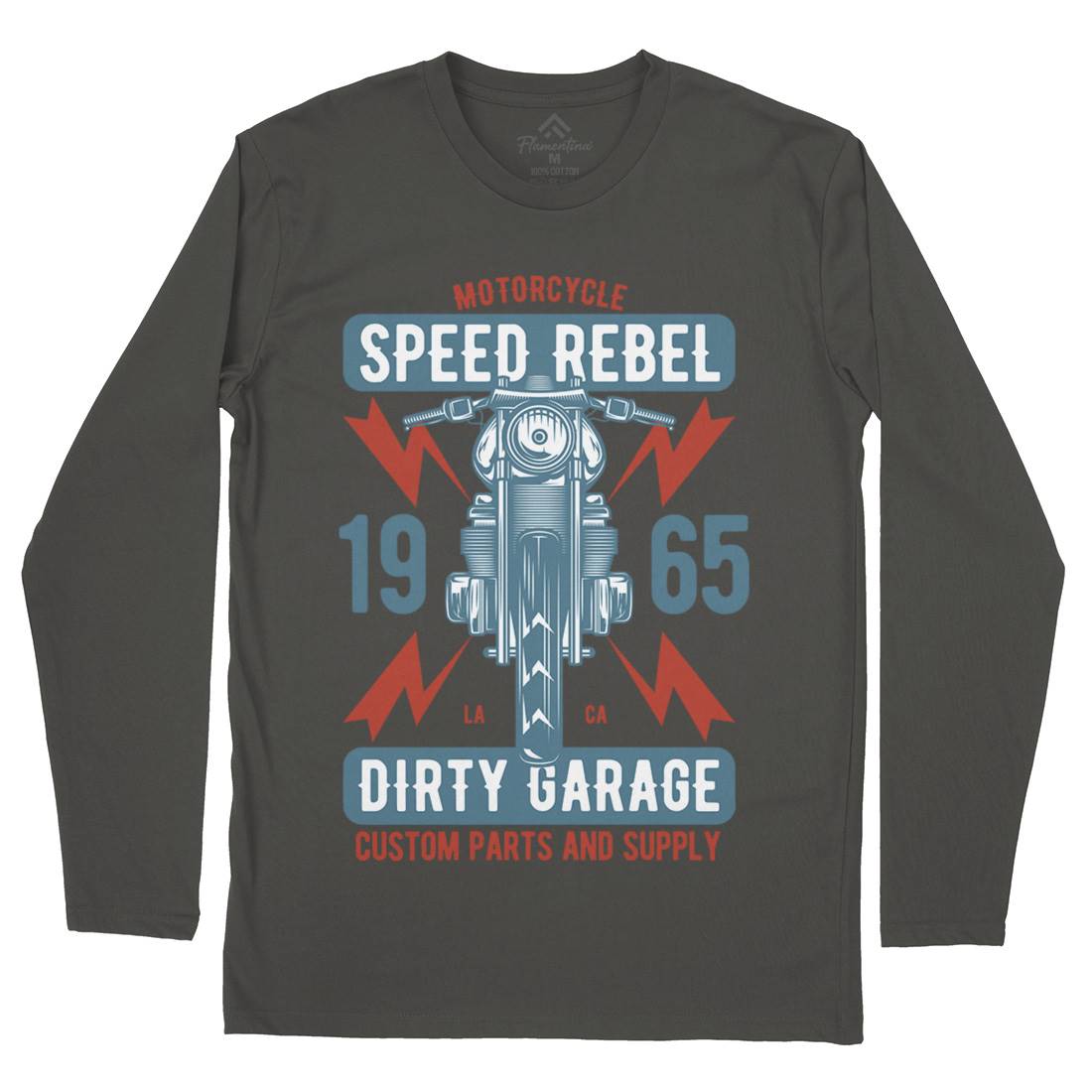 Speed Rebel Mens Long Sleeve T-Shirt Motorcycles B832