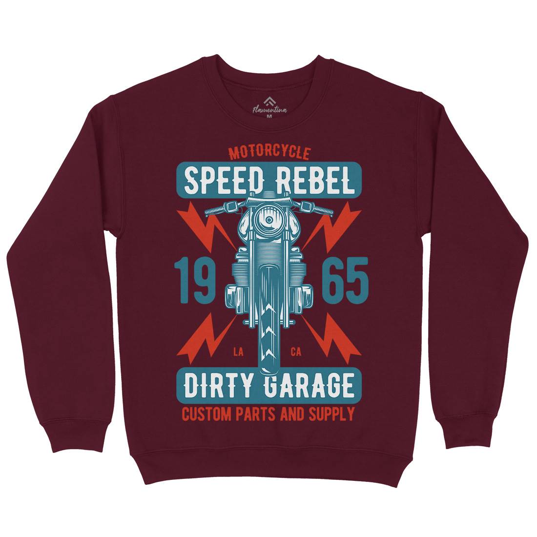 Speed Rebel Mens Crew Neck Sweatshirt Motorcycles B832