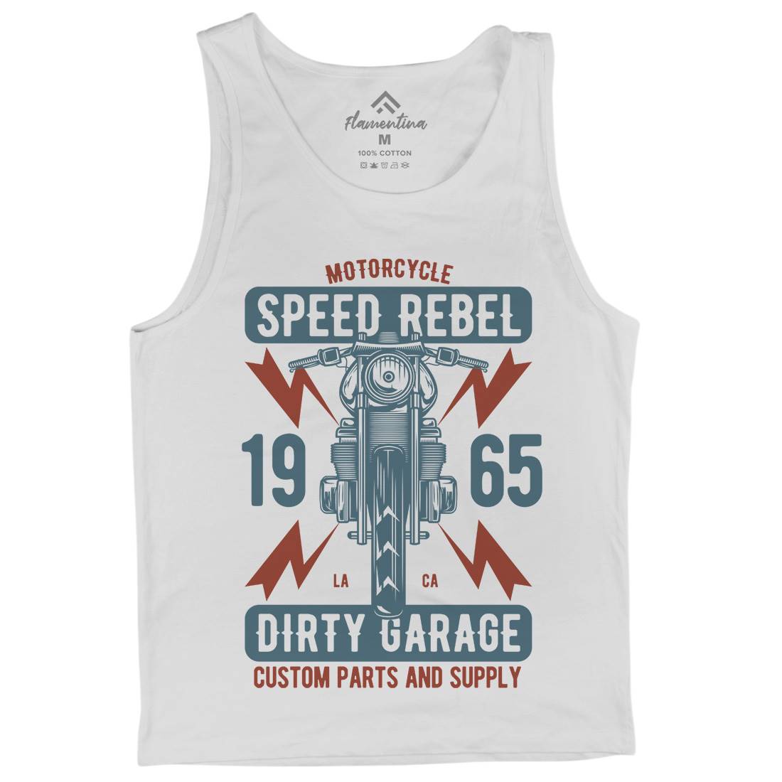 Speed Rebel Mens Tank Top Vest Motorcycles B832