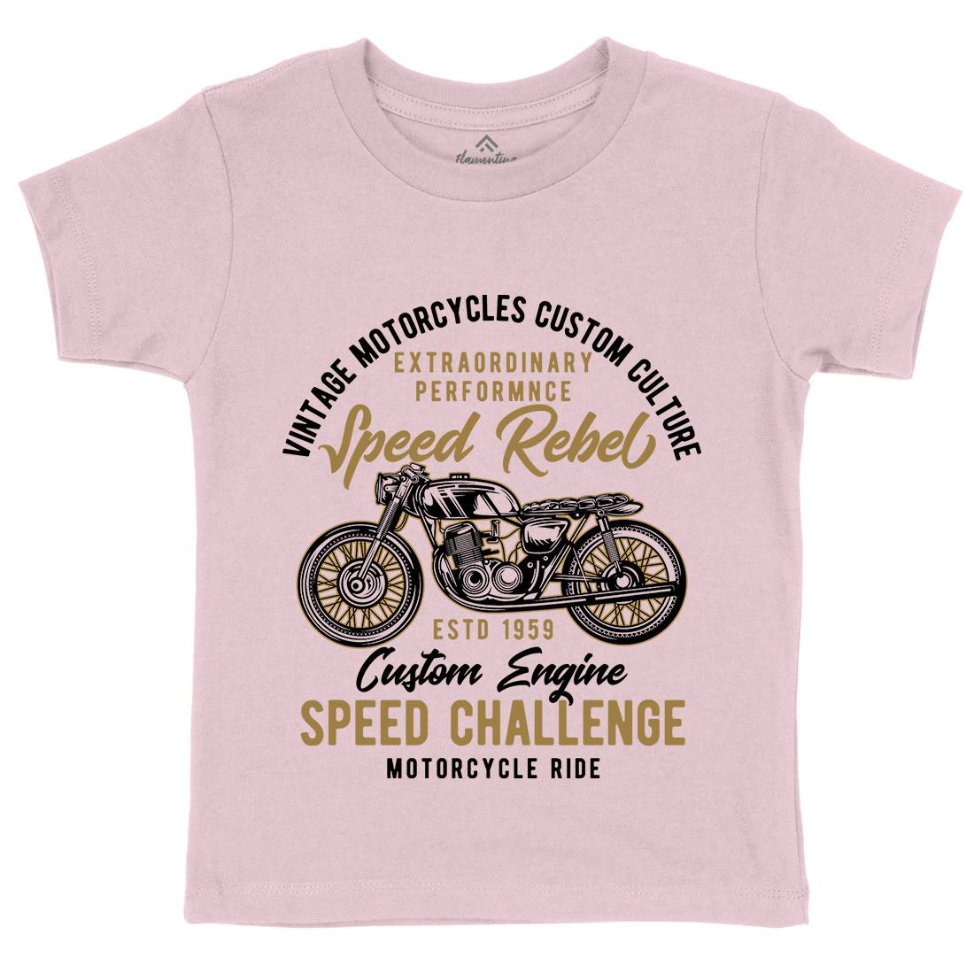 Speed Rebel Kids Crew Neck T-Shirt Motorcycles B833