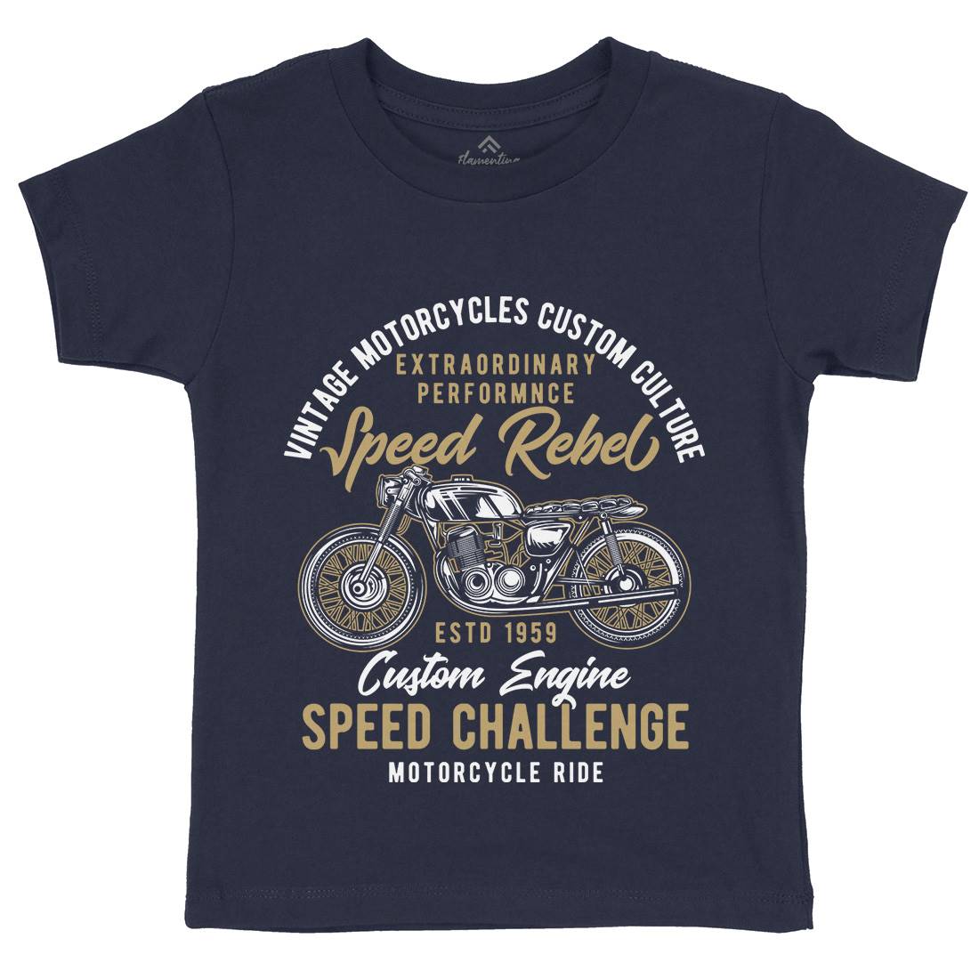 Speed Rebel Kids Crew Neck T-Shirt Motorcycles B833