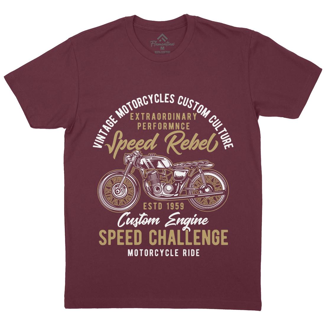 Speed Rebel Mens Crew Neck T-Shirt Motorcycles B833