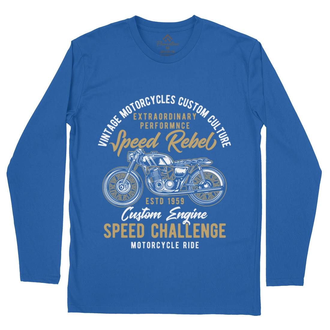 Speed Rebel Mens Long Sleeve T-Shirt Motorcycles B833