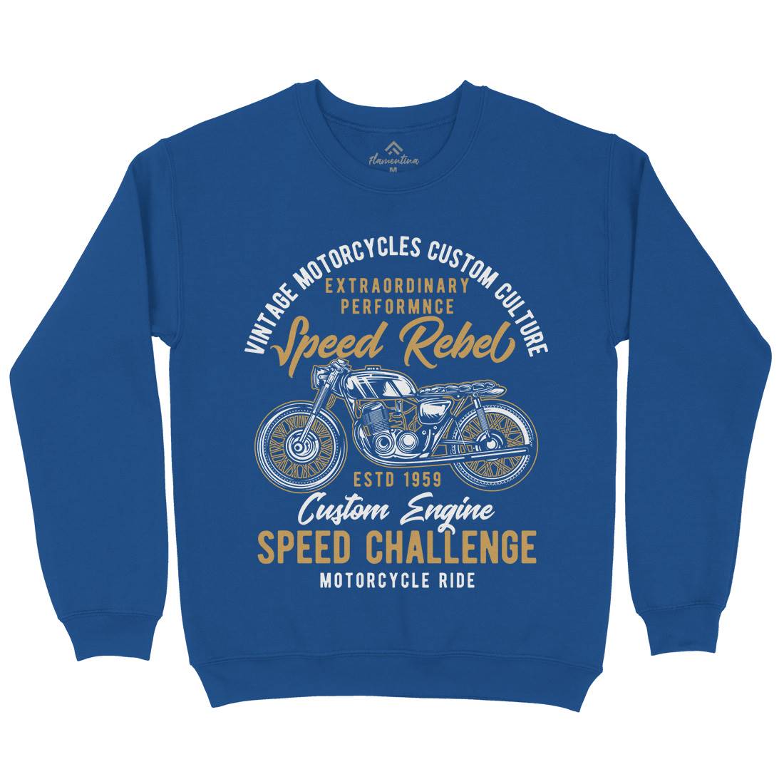 Speed Rebel Mens Crew Neck Sweatshirt Motorcycles B833