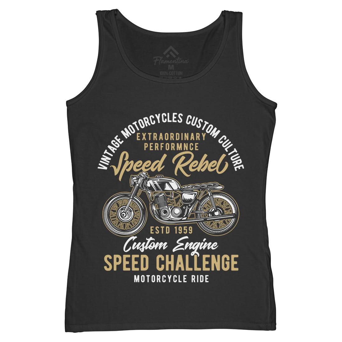 Speed Rebel Womens Organic Tank Top Vest Motorcycles B833
