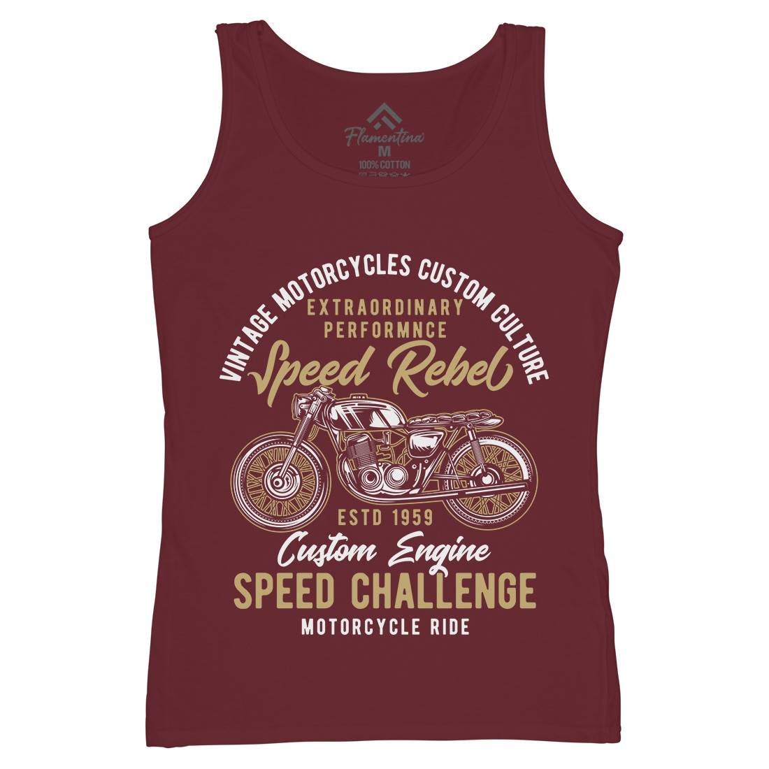 Speed Rebel Womens Organic Tank Top Vest Motorcycles B833