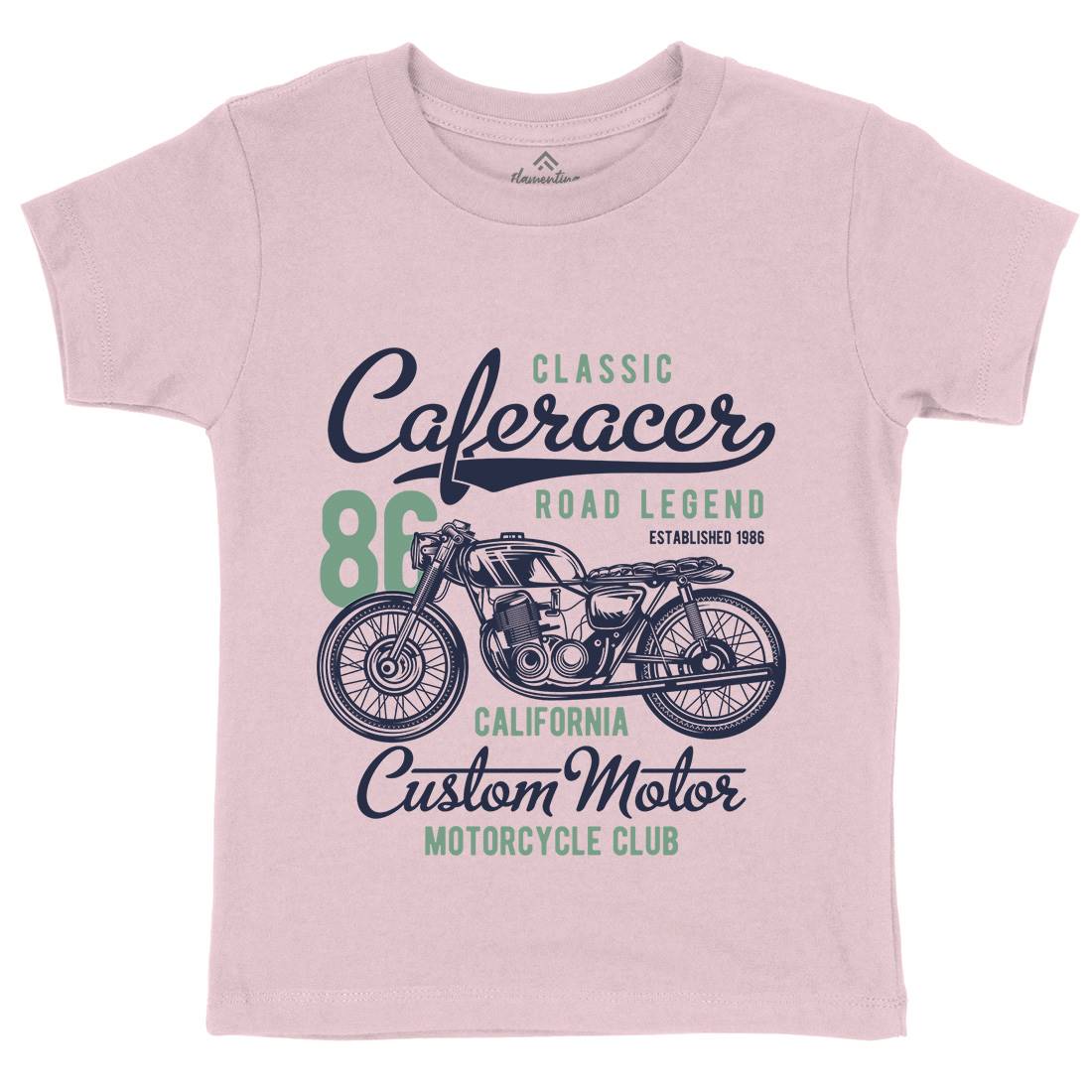 Caferacer Kids Organic Crew Neck T-Shirt Motorcycles B834