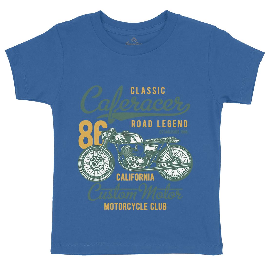 Caferacer Kids Crew Neck T-Shirt Motorcycles B834