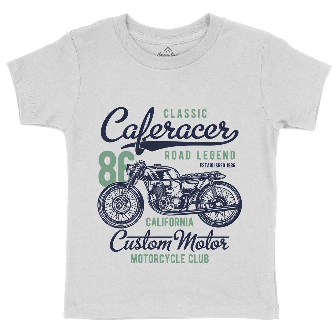 Caferacer Kids Organic Crew Neck T-Shirt Motorcycles B834