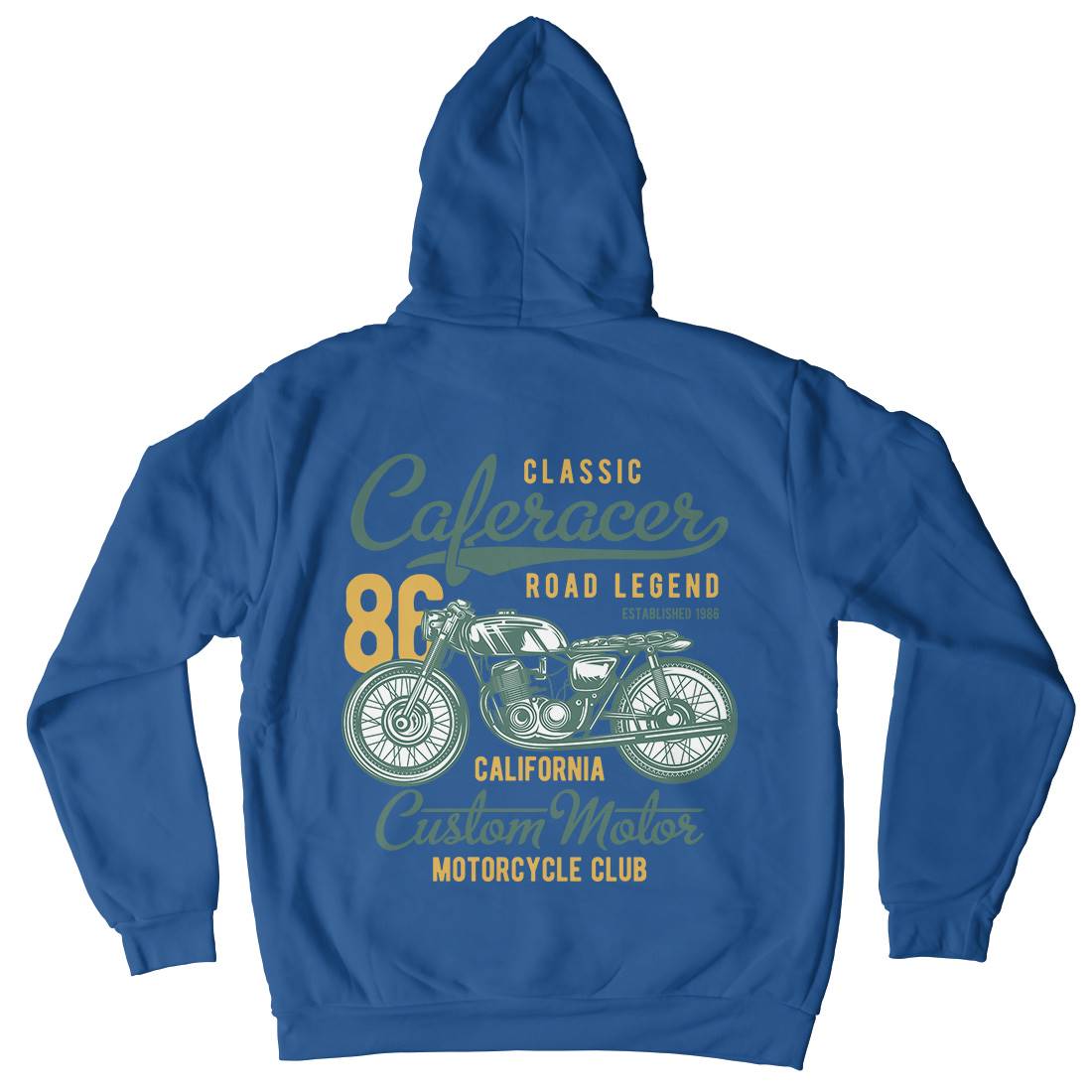Caferacer Mens Hoodie With Pocket Motorcycles B834