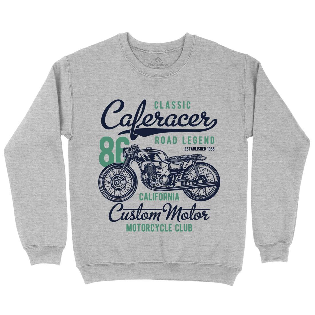 Caferacer Mens Crew Neck Sweatshirt Motorcycles B834