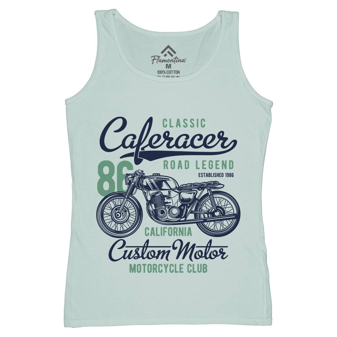 Caferacer Womens Organic Tank Top Vest Motorcycles B834