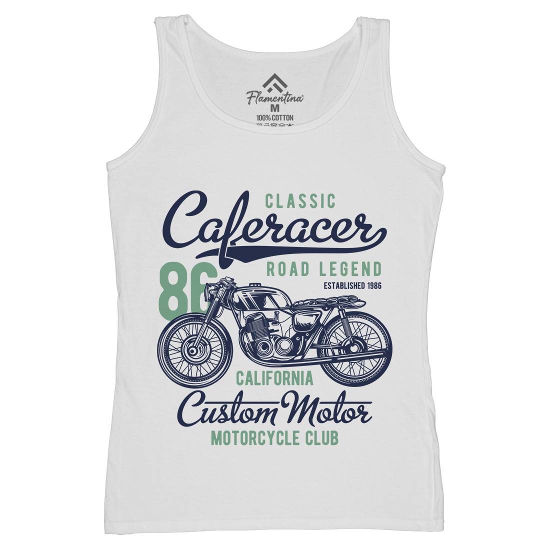 Caferacer Womens Organic Tank Top Vest Motorcycles B834