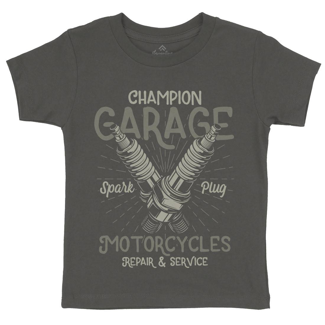 Champion Garage Kids Organic Crew Neck T-Shirt Motorcycles B835