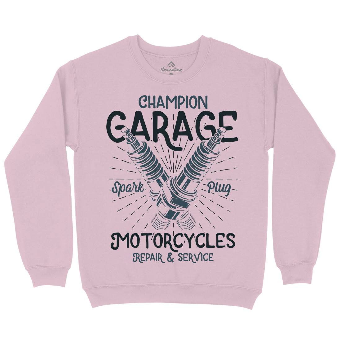 Champion Garage Kids Crew Neck Sweatshirt Motorcycles B835