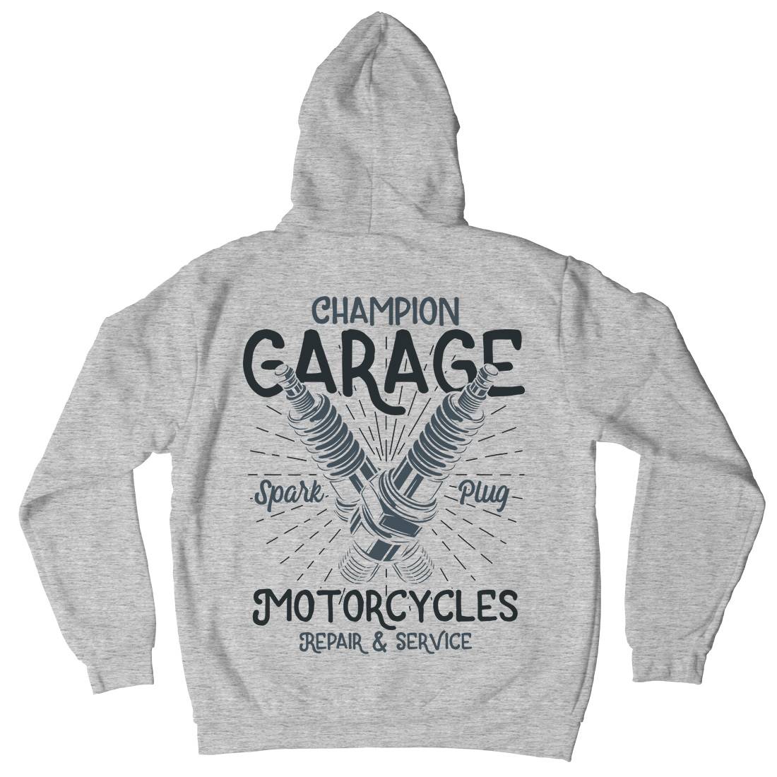 Champion Garage Mens Hoodie With Pocket Motorcycles B835