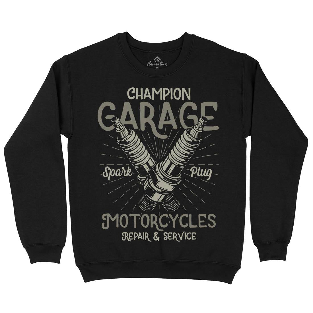Champion Garage Mens Crew Neck Sweatshirt Motorcycles B835