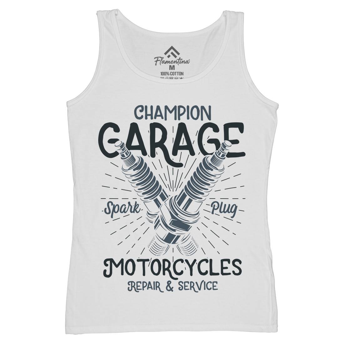 Champion Garage Womens Organic Tank Top Vest Motorcycles B835
