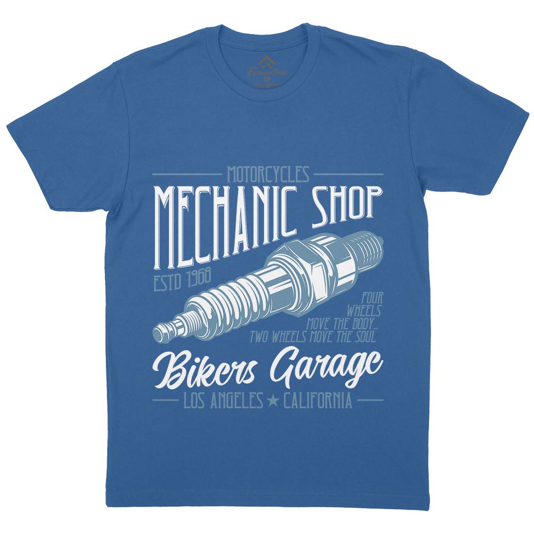 Mechanic Shop Mens Crew Neck T-Shirt Motorcycles B836