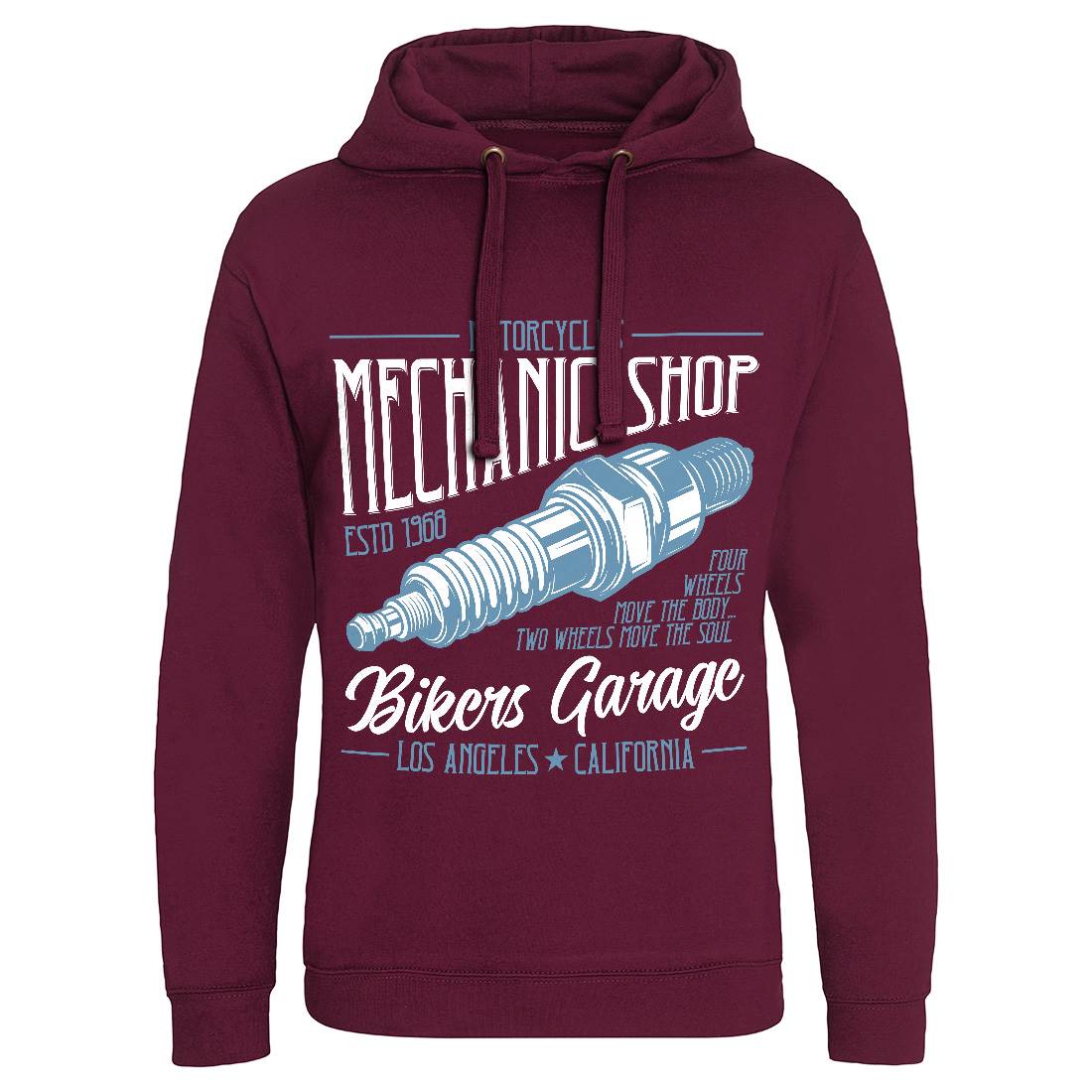 Mechanic Shop Mens Hoodie Without Pocket Motorcycles B836