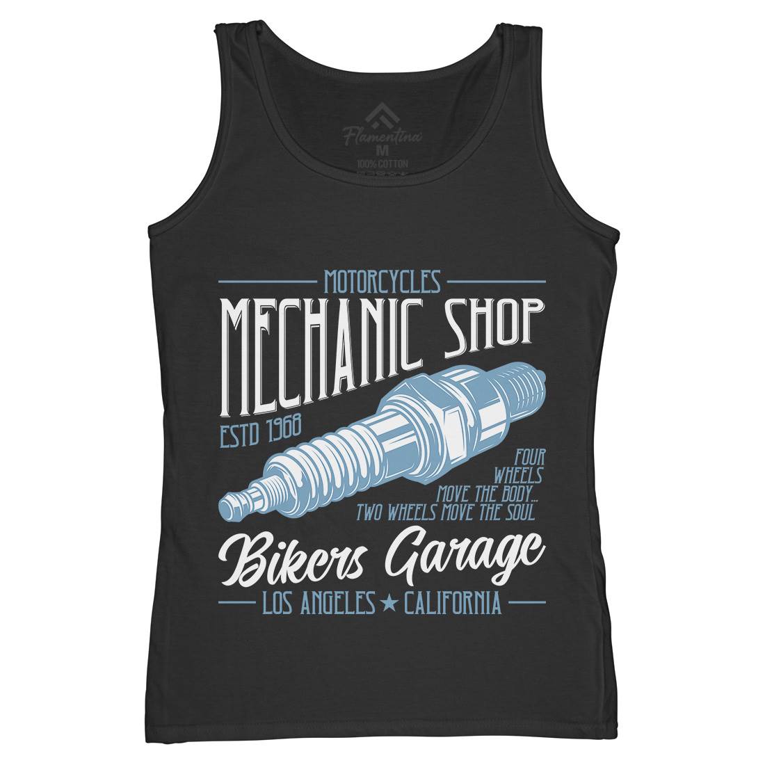 Mechanic Shop Womens Organic Tank Top Vest Motorcycles B836