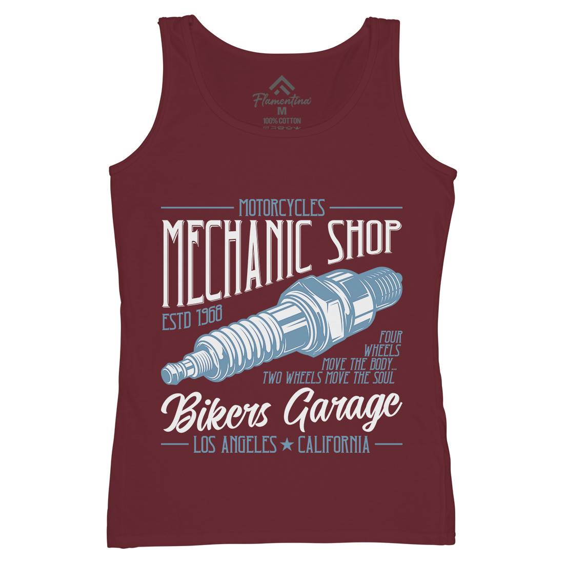 Mechanic Shop Womens Organic Tank Top Vest Motorcycles B836
