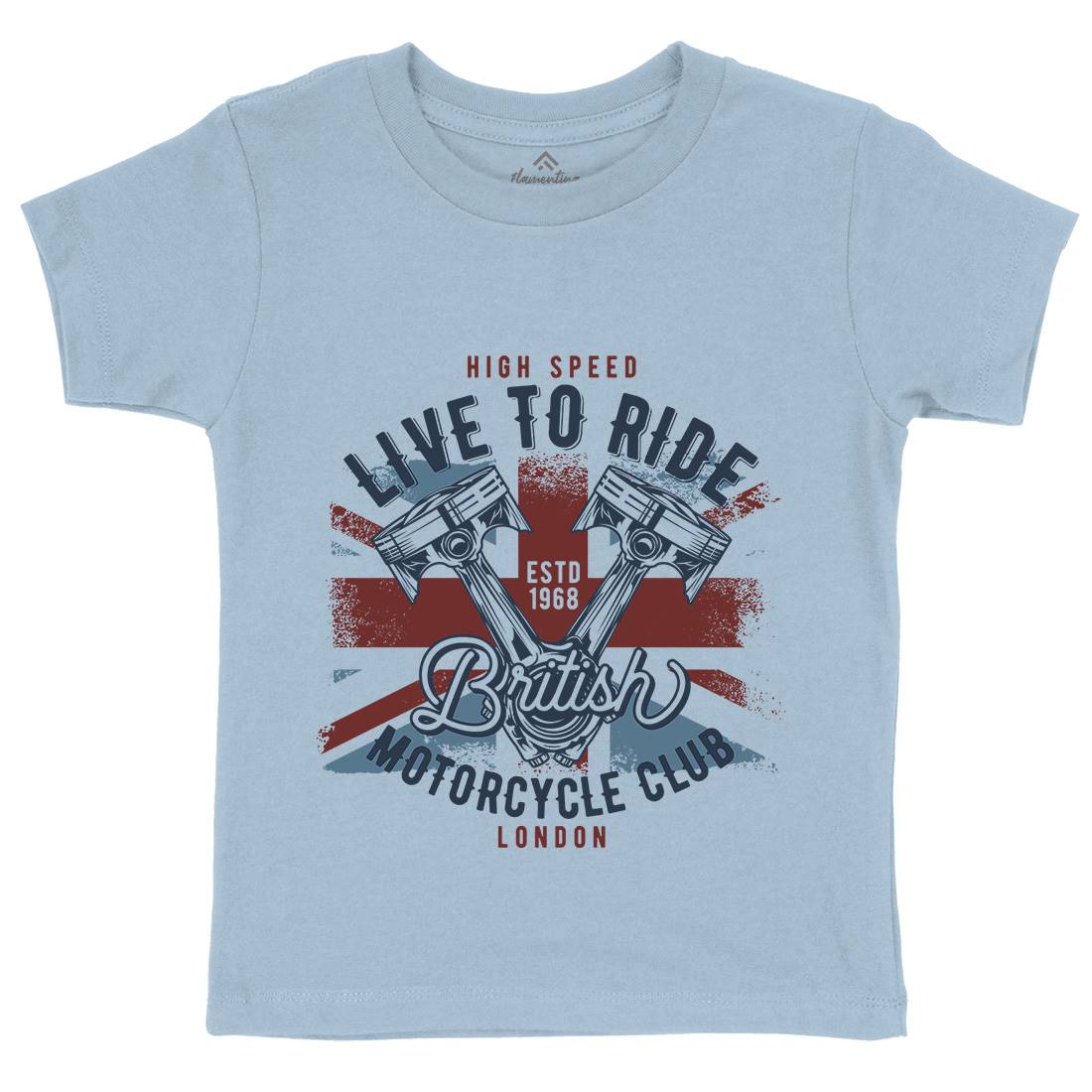 Live To Ride Kids Crew Neck T-Shirt Motorcycles B837