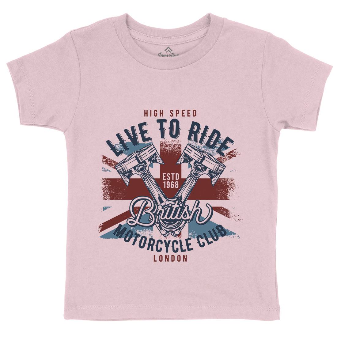 Live To Ride Kids Crew Neck T-Shirt Motorcycles B837