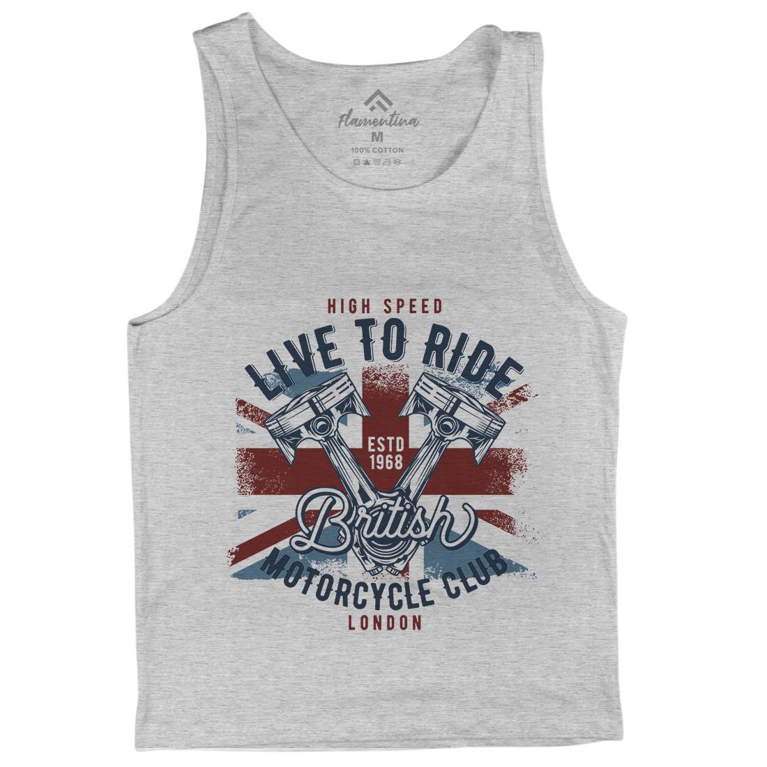 Live To Ride Mens Tank Top Vest Motorcycles B837