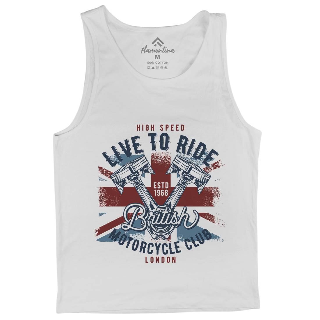 Live To Ride Mens Tank Top Vest Motorcycles B837