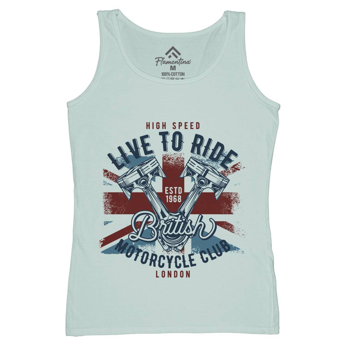 Live To Ride Womens Organic Tank Top Vest Motorcycles B837