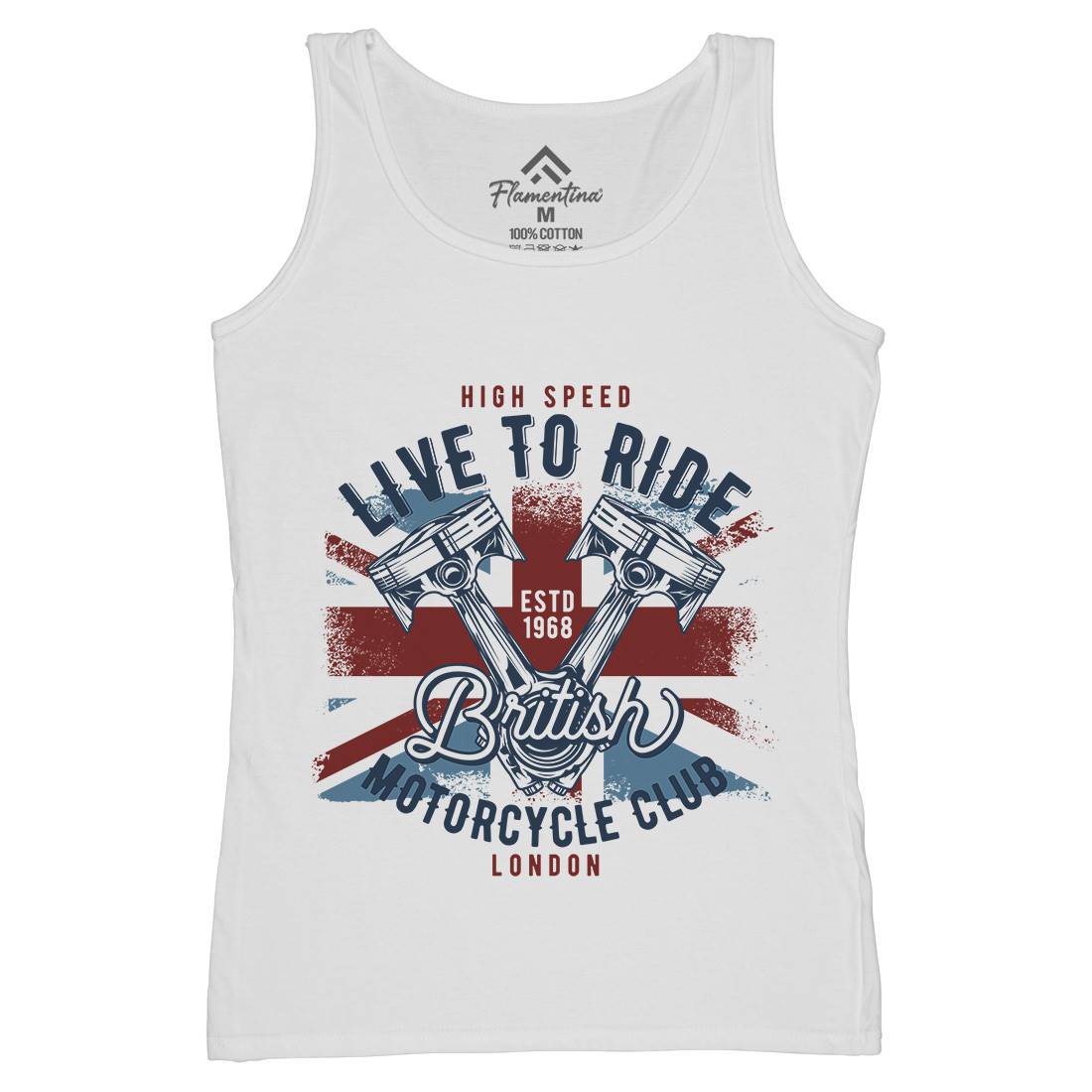 Live To Ride Womens Organic Tank Top Vest Motorcycles B837