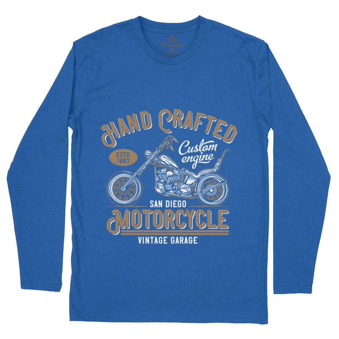 Hand Crafted Mens Long Sleeve T-Shirt Motorcycles B838