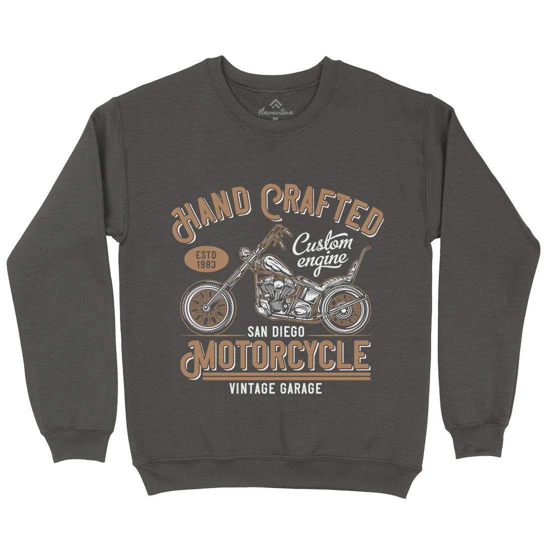 Hand Crafted Kids Crew Neck Sweatshirt Motorcycles B838