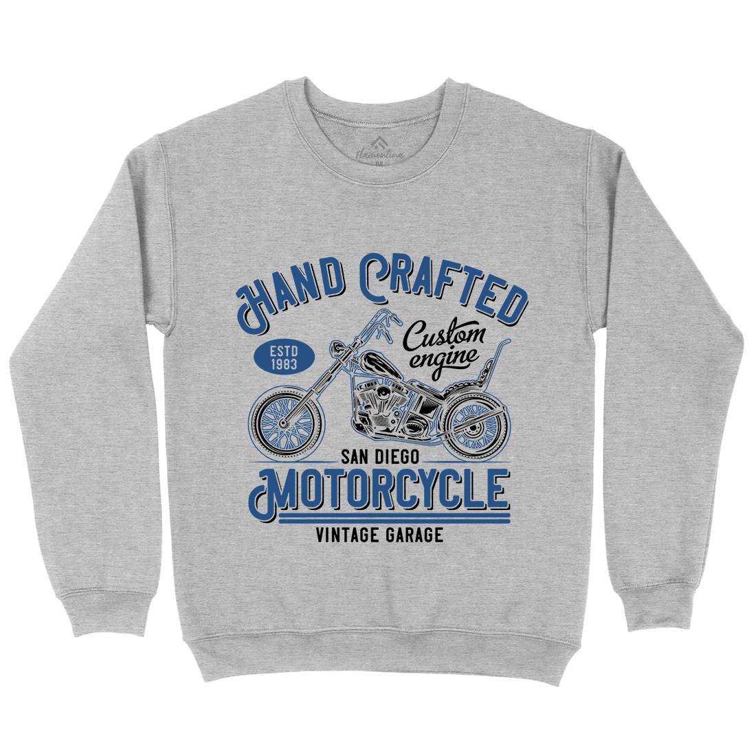Hand Crafted Kids Crew Neck Sweatshirt Motorcycles B838