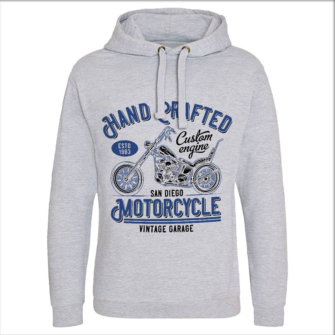 Hand Crafted Mens Hoodie Without Pocket Motorcycles B838