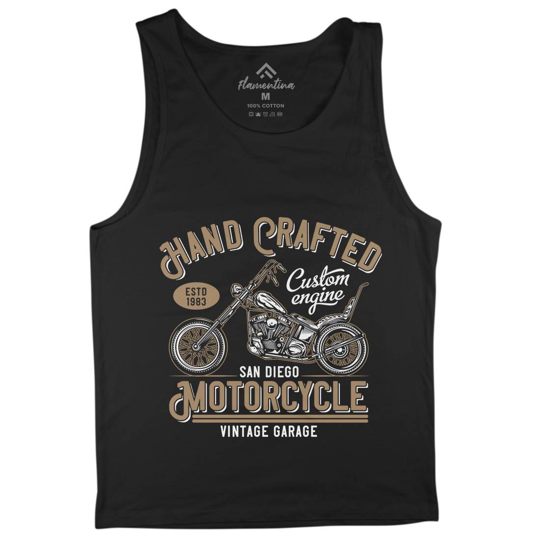 Hand Crafted Mens Tank Top Vest Motorcycles B838