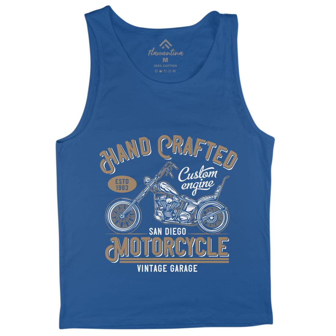 Hand Crafted Mens Tank Top Vest Motorcycles B838